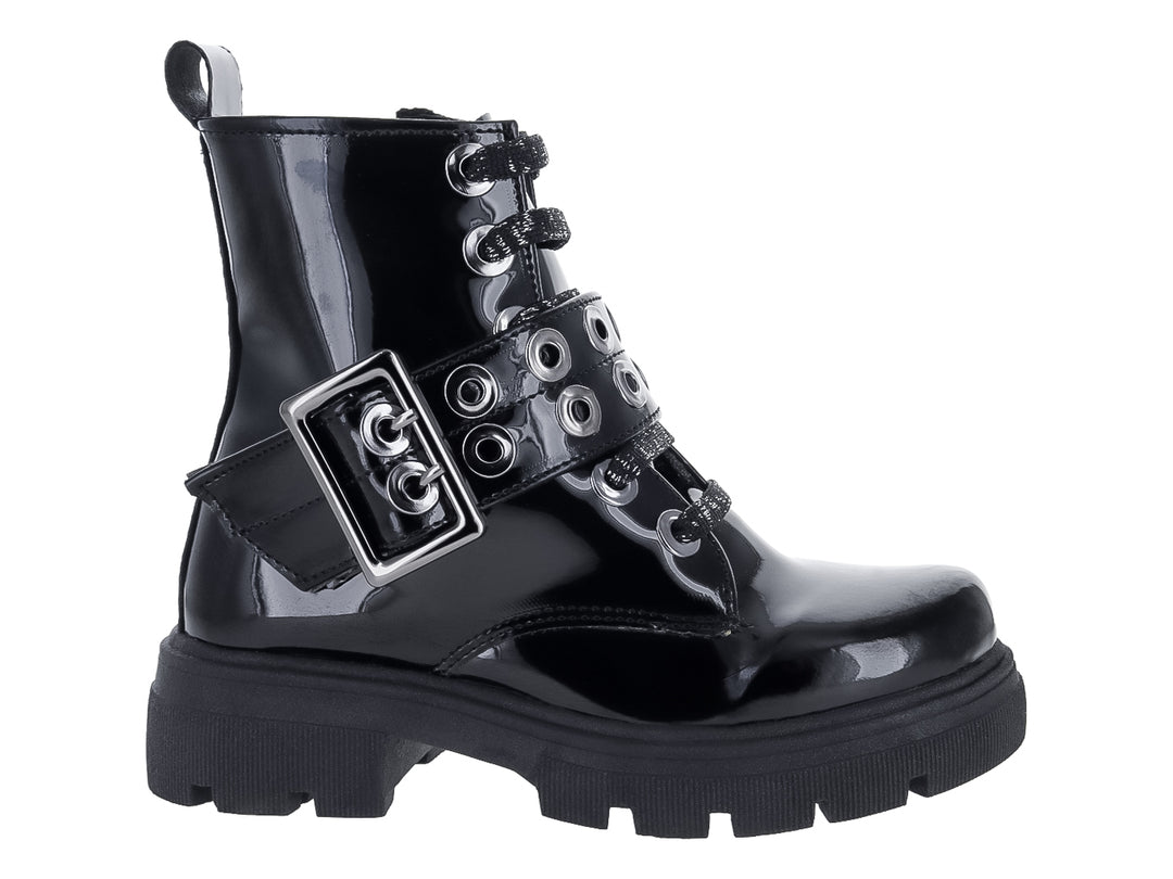 Botas Miroslava de Charol Negro para Niña