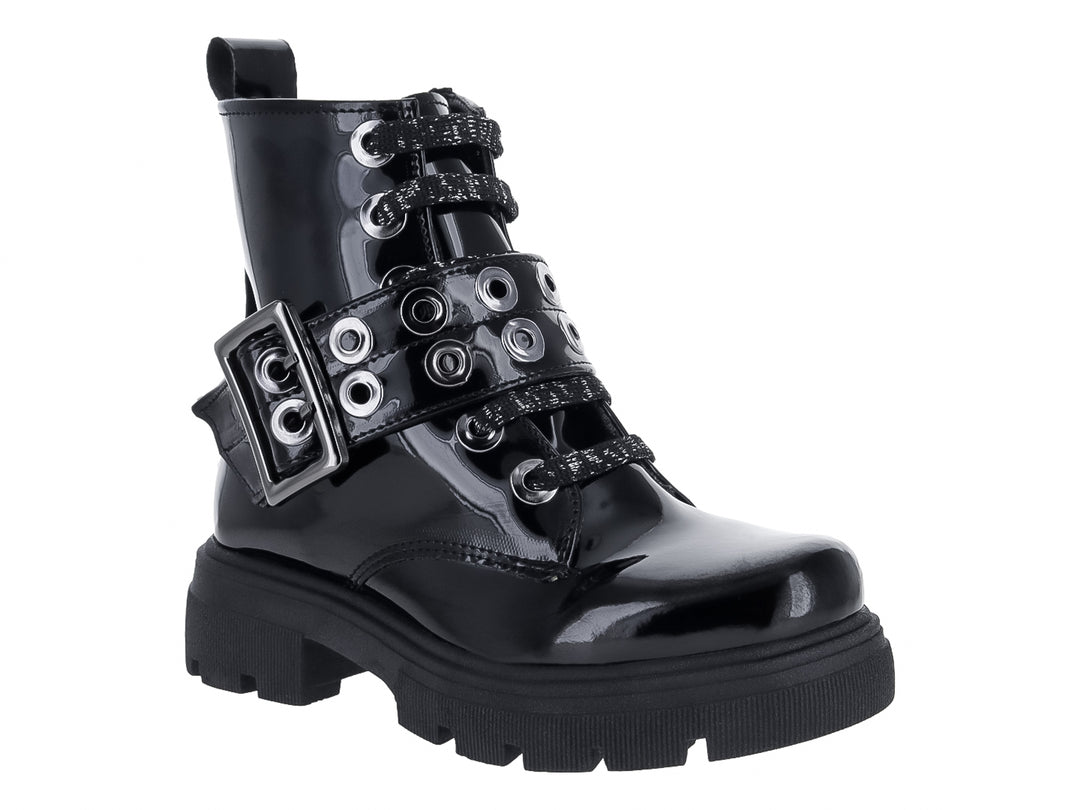 Botas Miroslava de Charol Negro para Niña