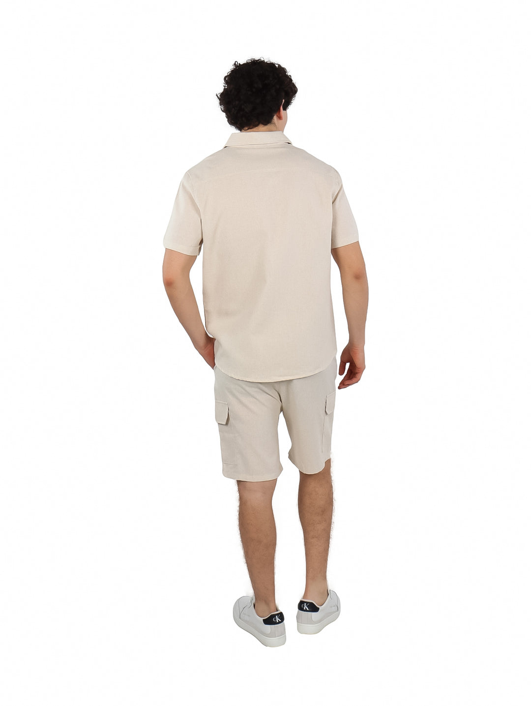 Conjunto Giovanni Gali Camisa y Short Khaki para Hombre