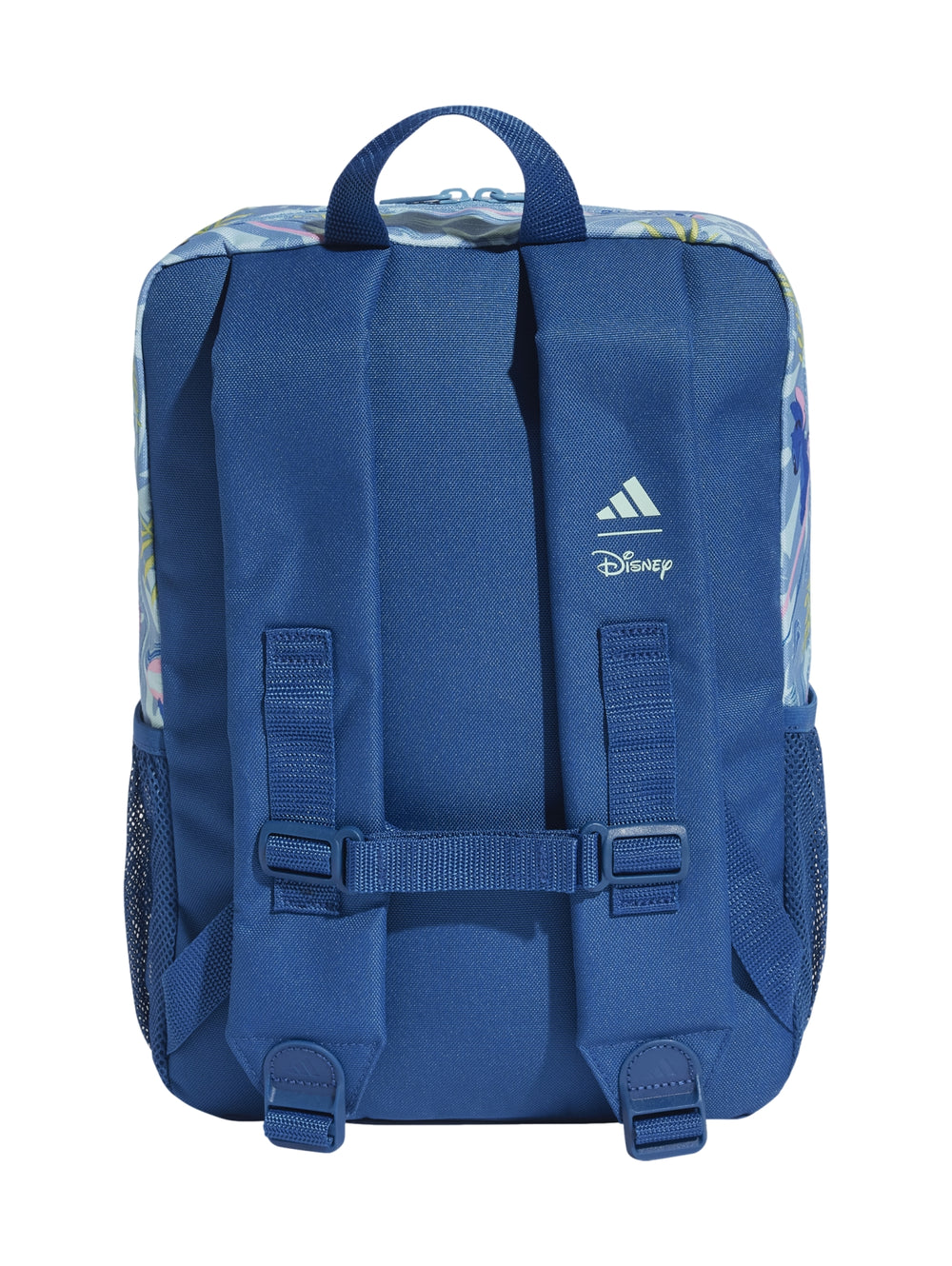 Mochila escolar Adidas azul con estampado de Stitch de Disney surfeando