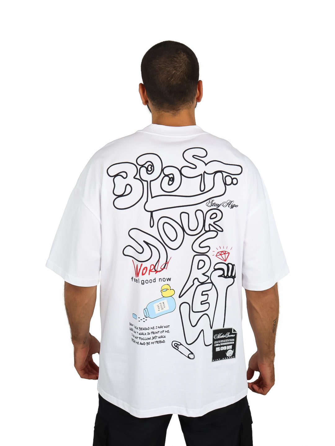 Playera Fimons Oversize Blanca para Hombre