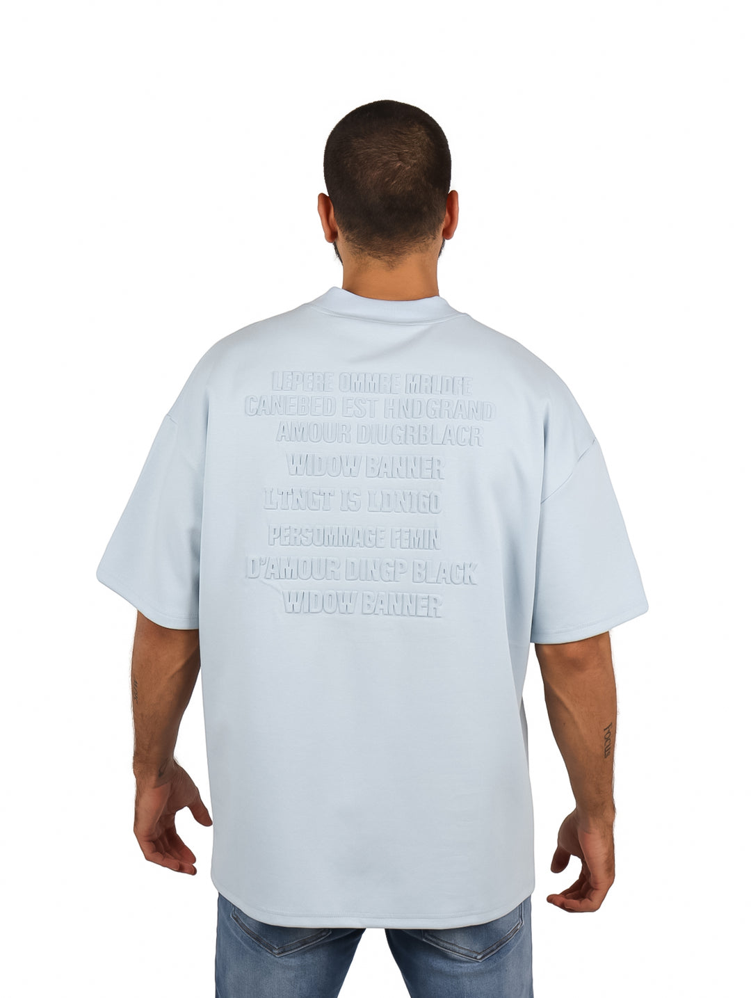 Playera Fimons Oversize Azul Cielo para Hombre
