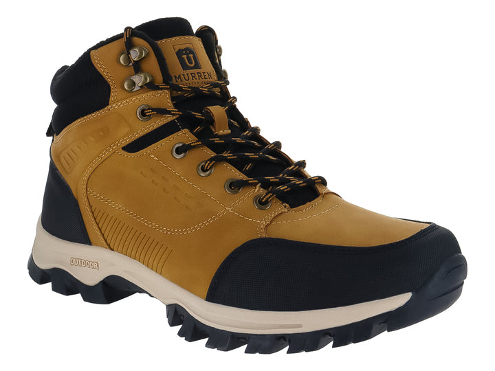 Bota Murren Armand color honey con detalles en negro y suela beige para actividades al aire libre.