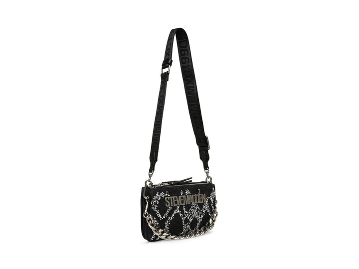 Bolsa Steve Madden Barra Negro y Plata para Mujer