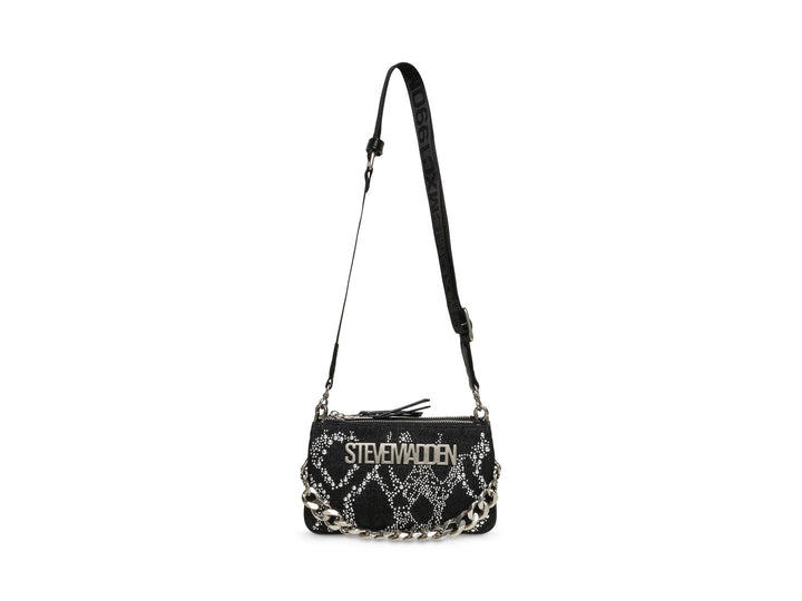 Bolsa Steve Madden Barra Negro y Plata para Mujer