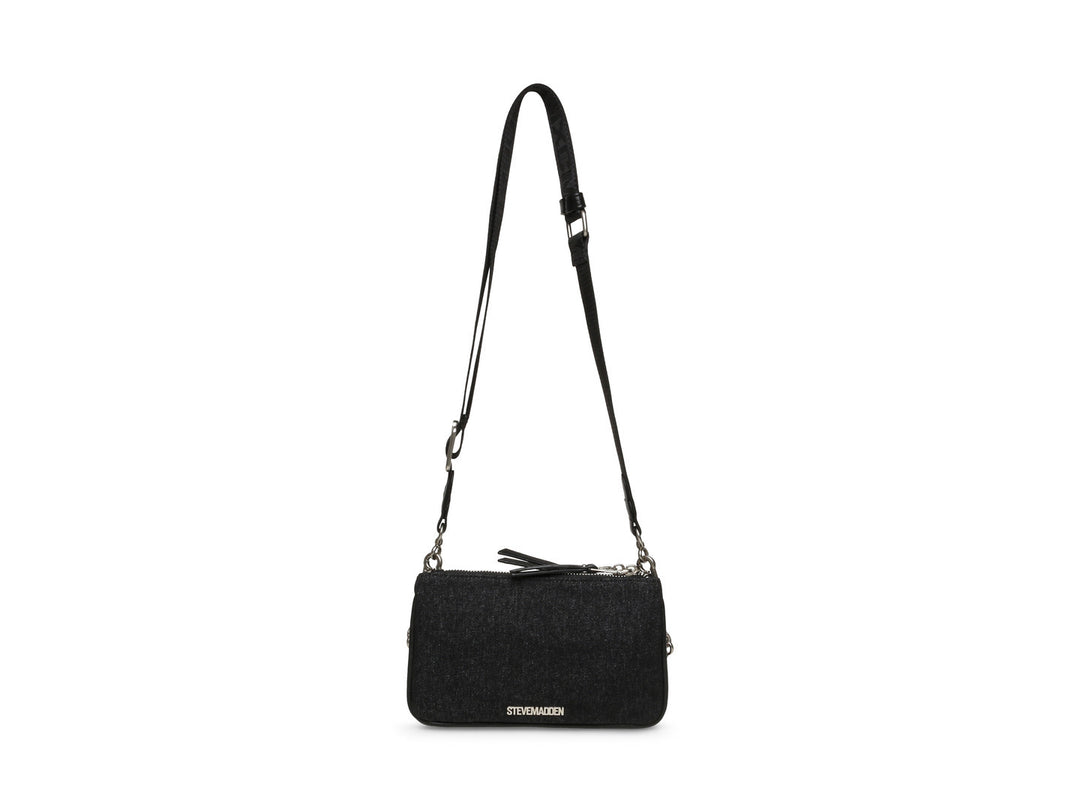 Bolsa Steve Madden Barra Negro y Plata para Mujer