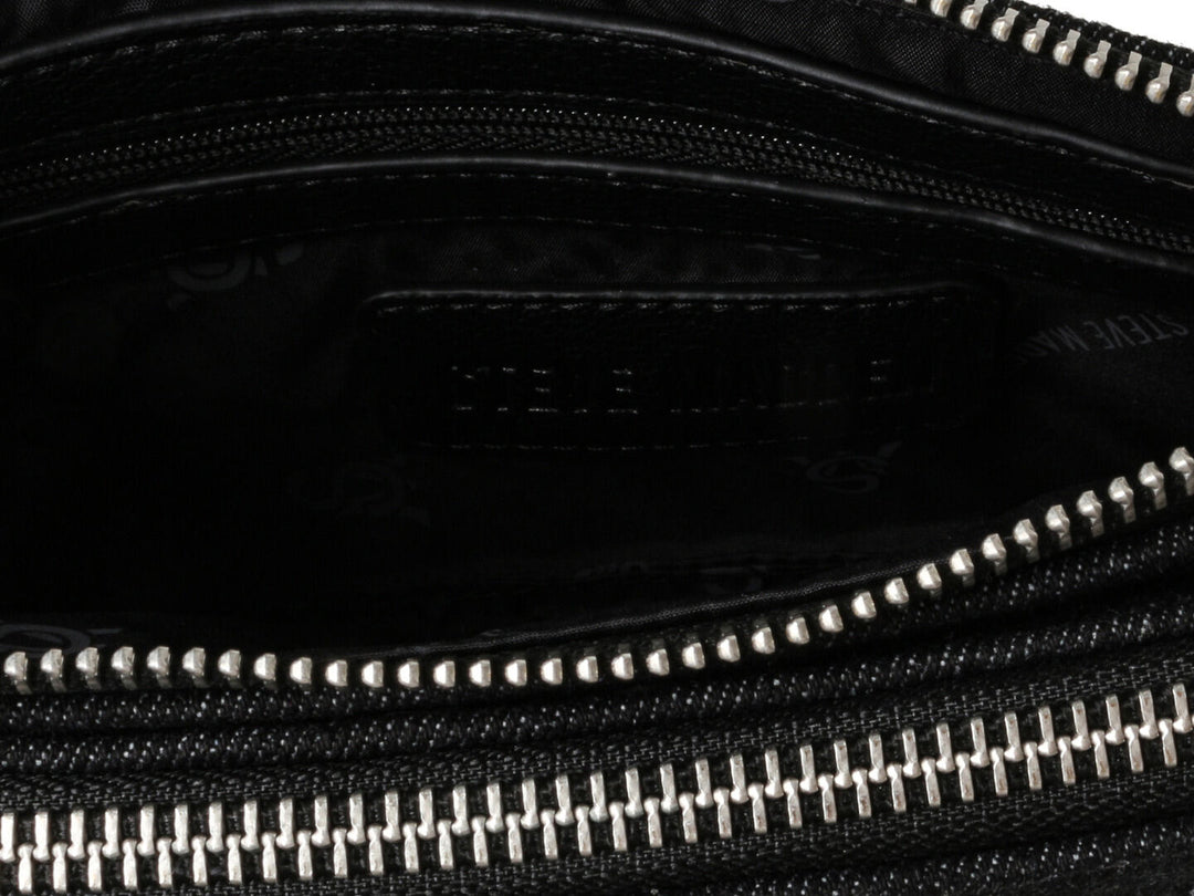 Bolsa Steve Madden Barra Negro y Plata para Mujer