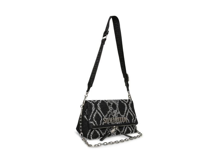 Bolsa de Hombro Steve Madden Brylie Negro Plata para Mujer