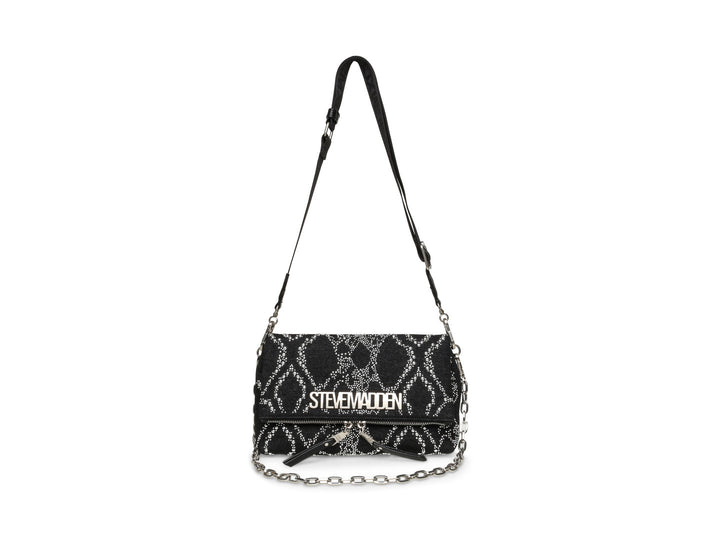 Bolsa de Hombro Steve Madden Brylie Negro Plata para Mujer