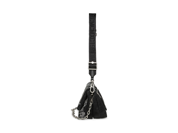 Bolsa de Hombro Steve Madden Brylie Negro Plata para Mujer