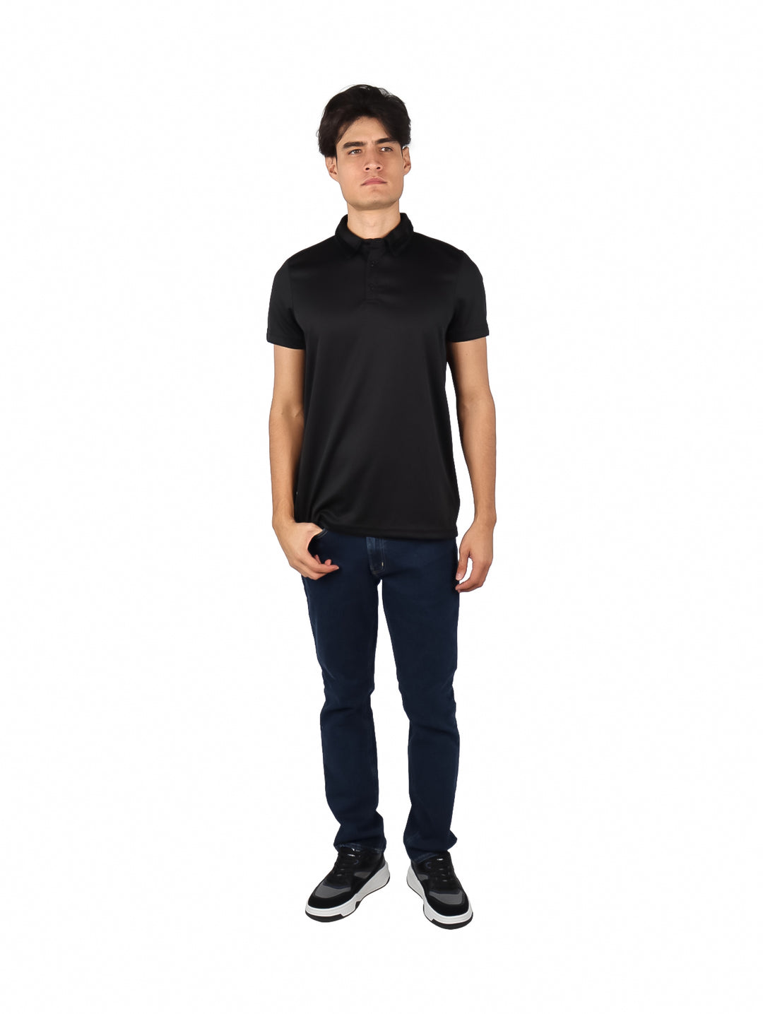 Playera Polo G.American Negro para Hombre