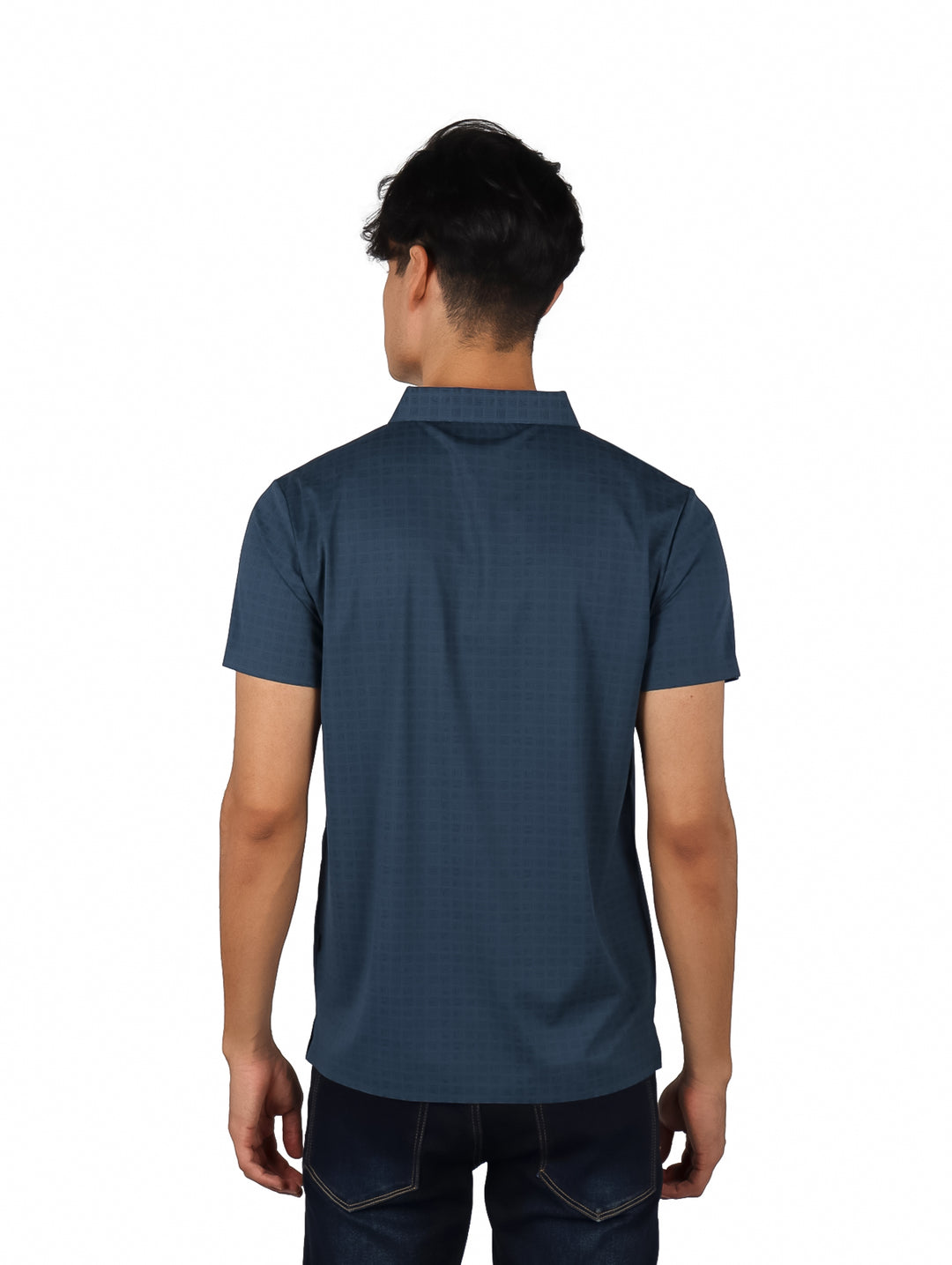 Playera Polo Barabas Azul Baritone Manga Corta