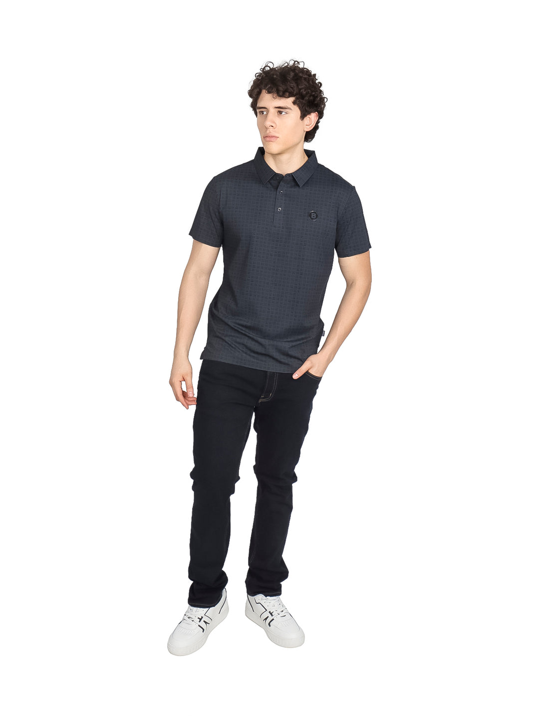 Playera Polo Barabas Manga Corta Color Negro