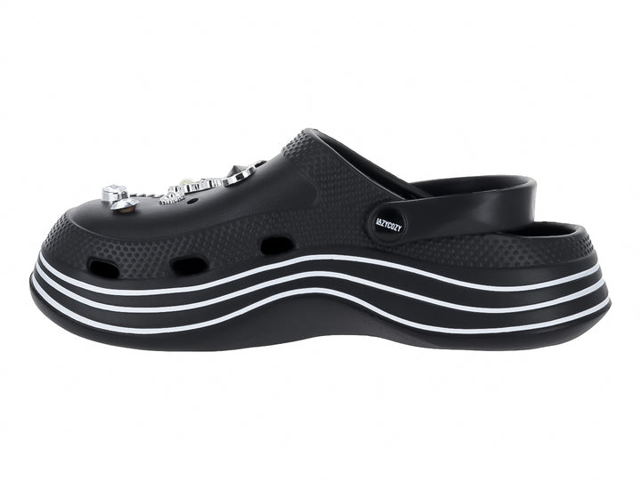 Sandalias Clogs LazyCozy Negro para Mujer