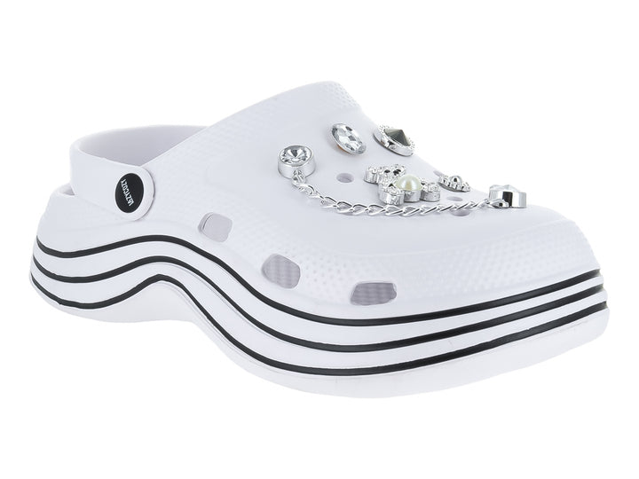 Sandalias Clogs LAZYCOZY Blanco para Mujer