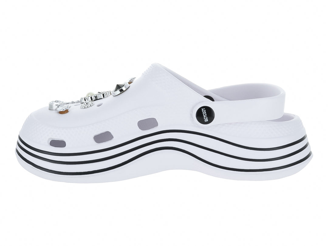 Sandalias Clogs LAZYCOZY Blanco para Mujer