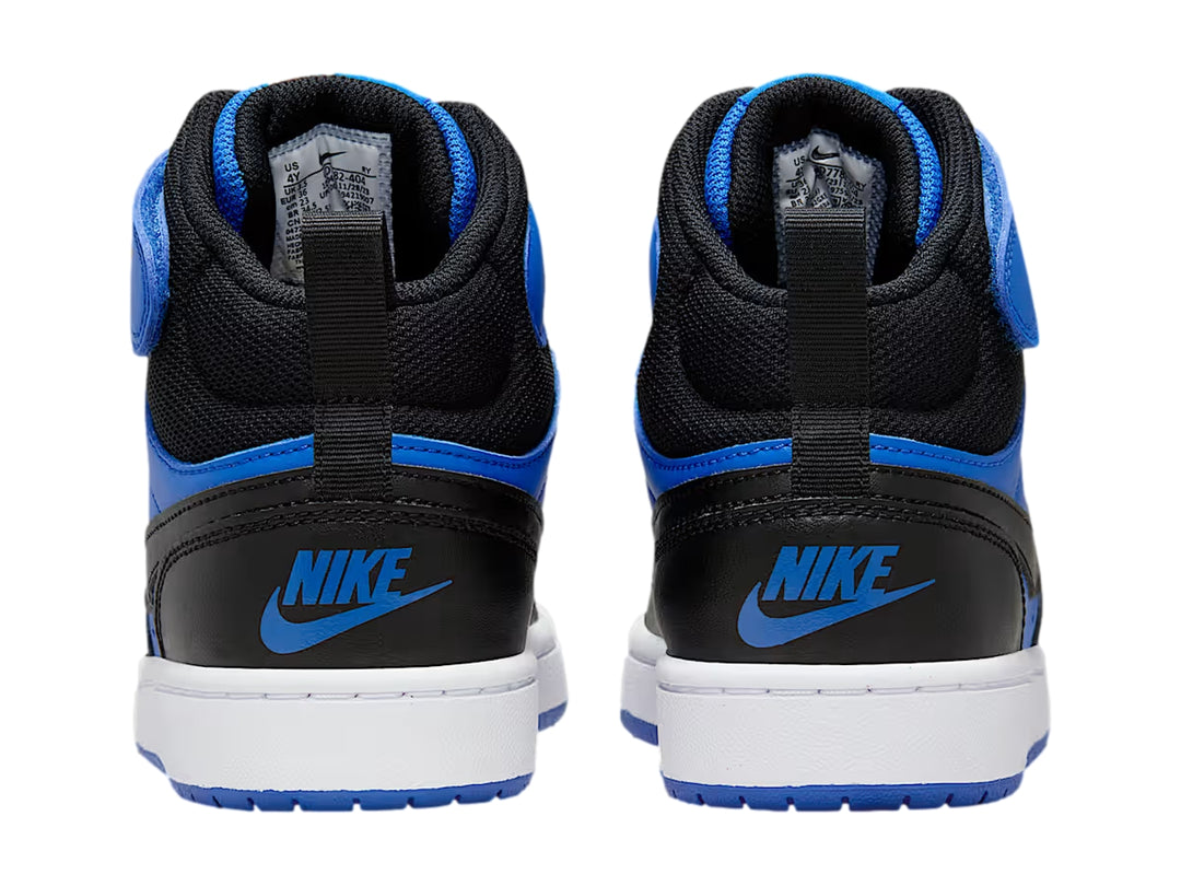 Tenis Nike Court Borough Mid 2 Azul y Negro para Niño