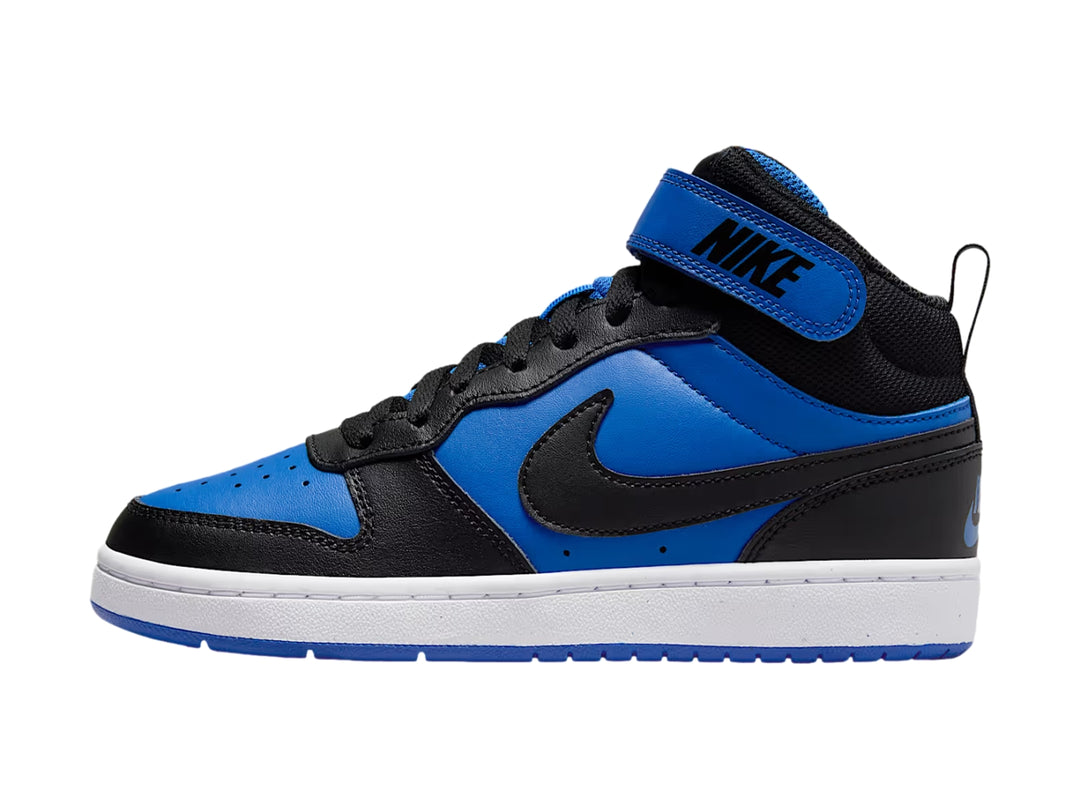 Tenis Nike Court Borough Mid 2 Azul y Negro para Niño
