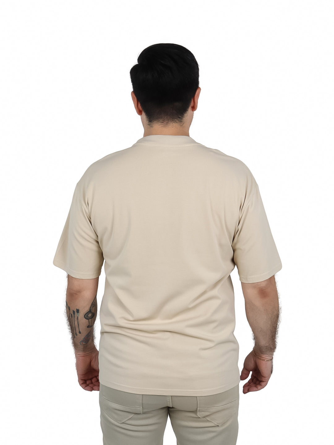 Playera Moda Pritex Oversize Khaki para Hombre