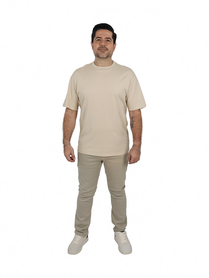 Playera Moda Pritex Oversize Khaki para Hombre
