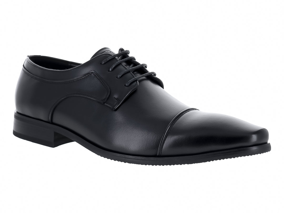 Zapato formal negro para Hombre con cordones y acabado liso brillante.