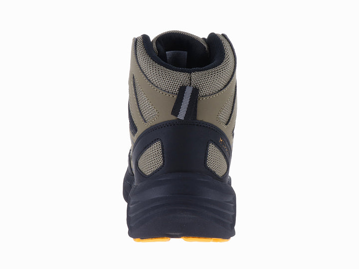 Bota deportiva Murren modelo WS-900 en color oliva y negro con suela robusta y detalles en amarillo.
