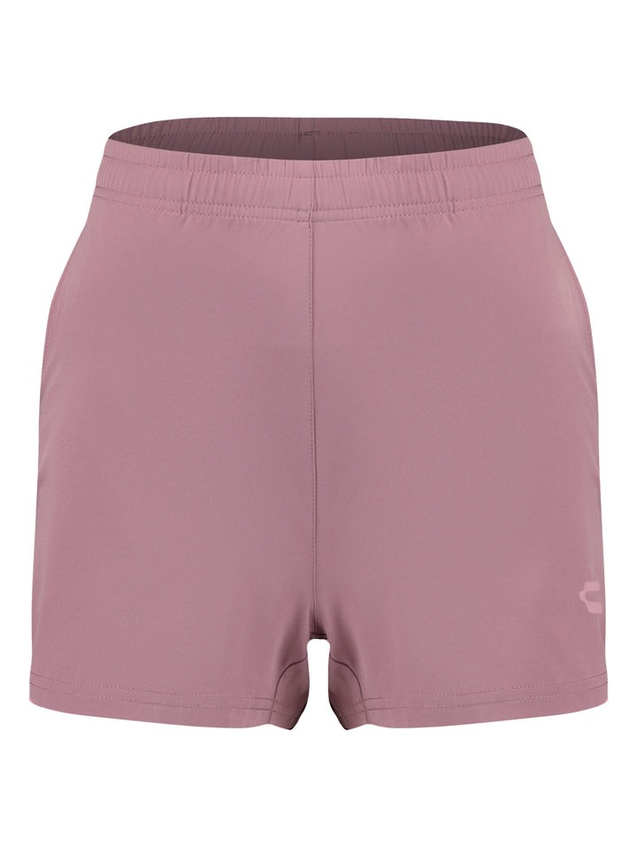 Shorts deportivos de color rosa con cintura elástica de la marca Charly.