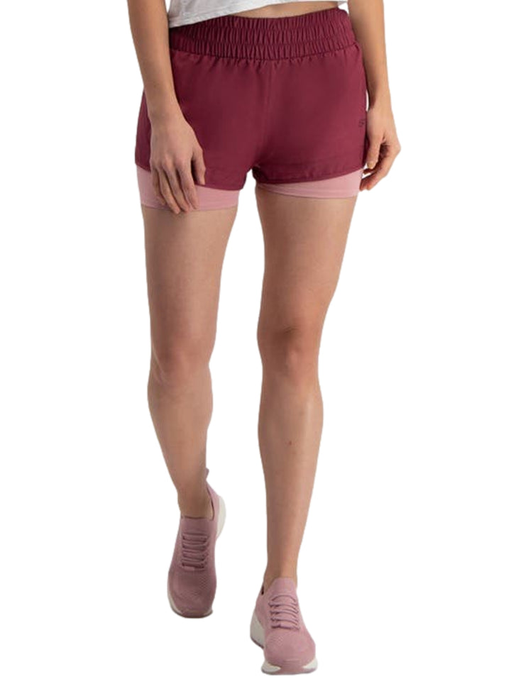 Short Deportivo Skechers Rosa Oscuro para Mujer