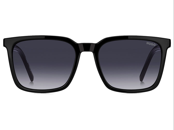 Lentes de sol HUGO BOSS color negro con micas degradadas y marco cuadrado.