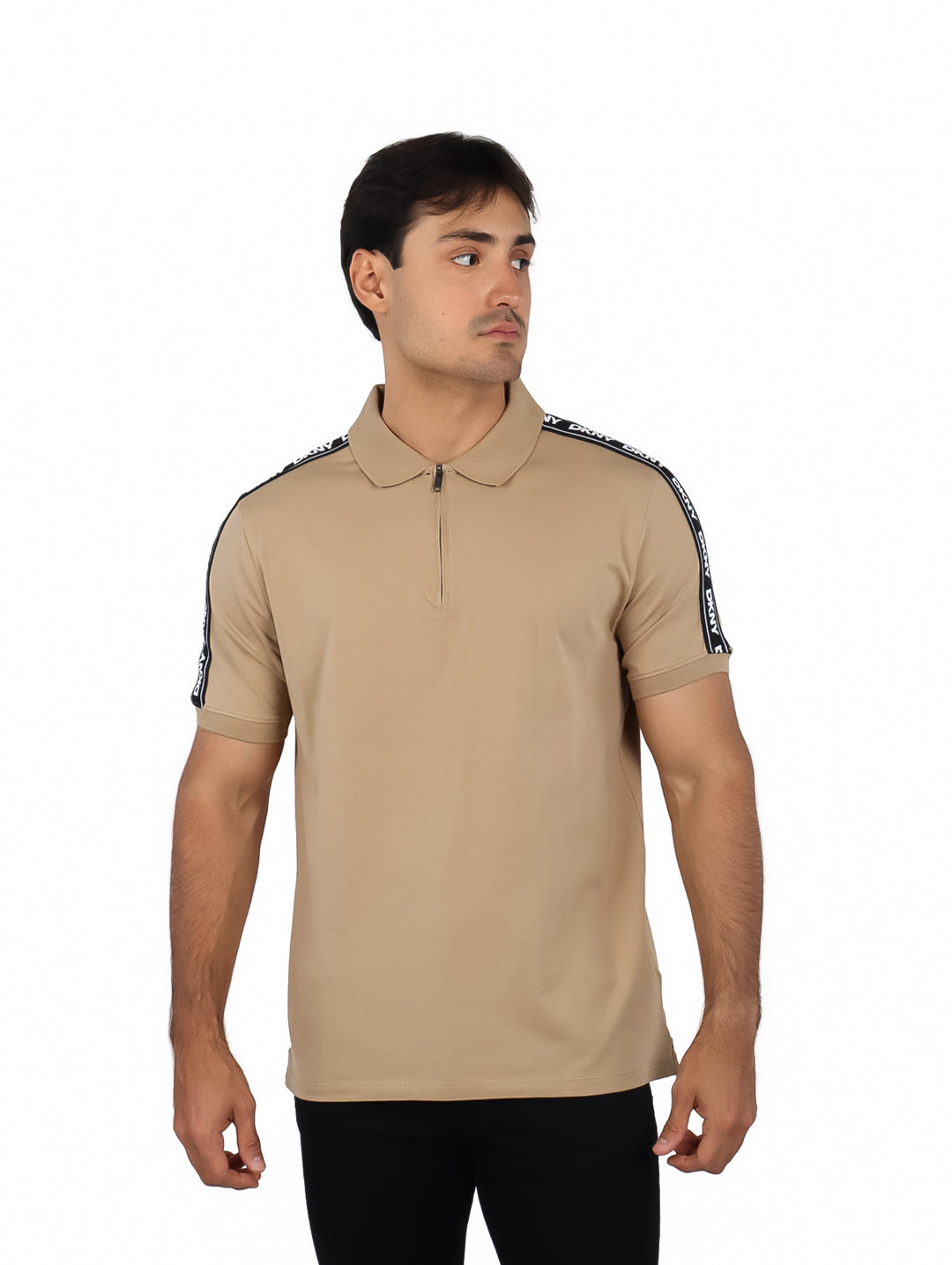 Playera Polo DKNY Color Tan para Hombre