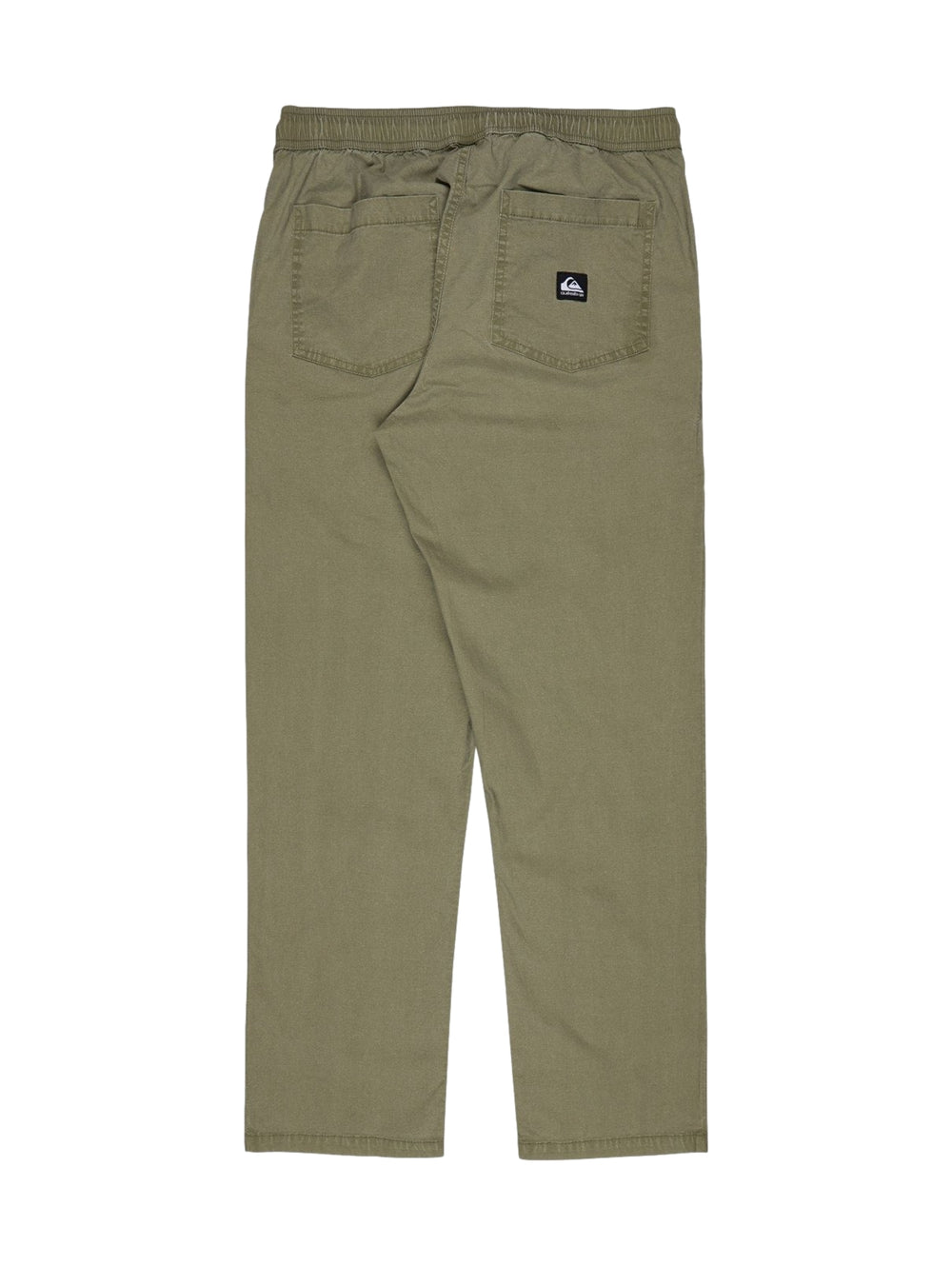 Pantalón Quiksilver color verde aloe con cintura elástica y cordón ajustable para hombre.