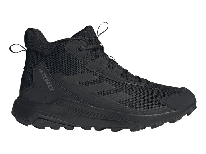 Zapato deportivo Adidas Terrex Anylander de corte medio en color negro con suela para terreno.