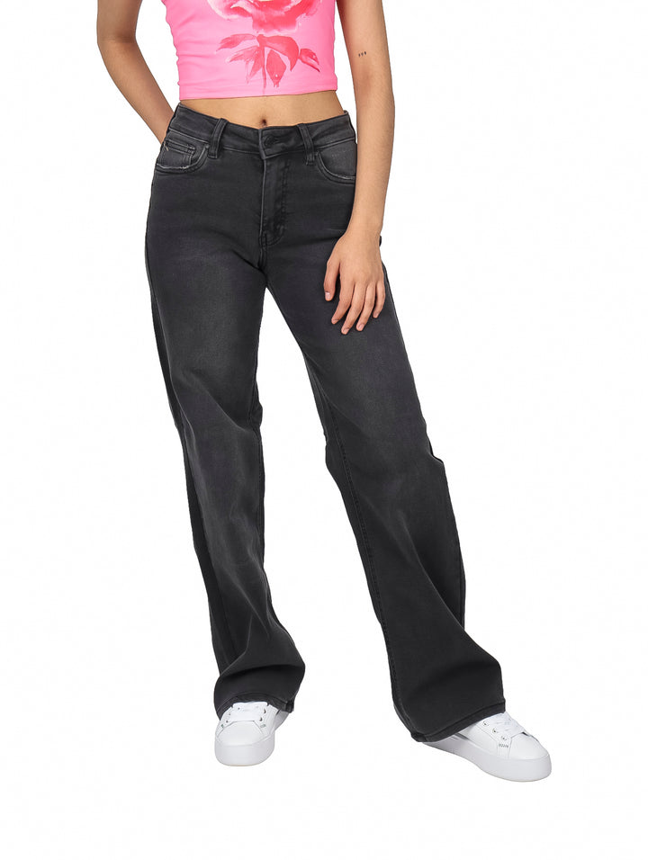 Pantalón Recto NYD Jeans Negro para Mujer
