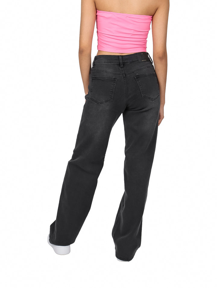 Pantalón Recto NYD Jeans Negro para Mujer