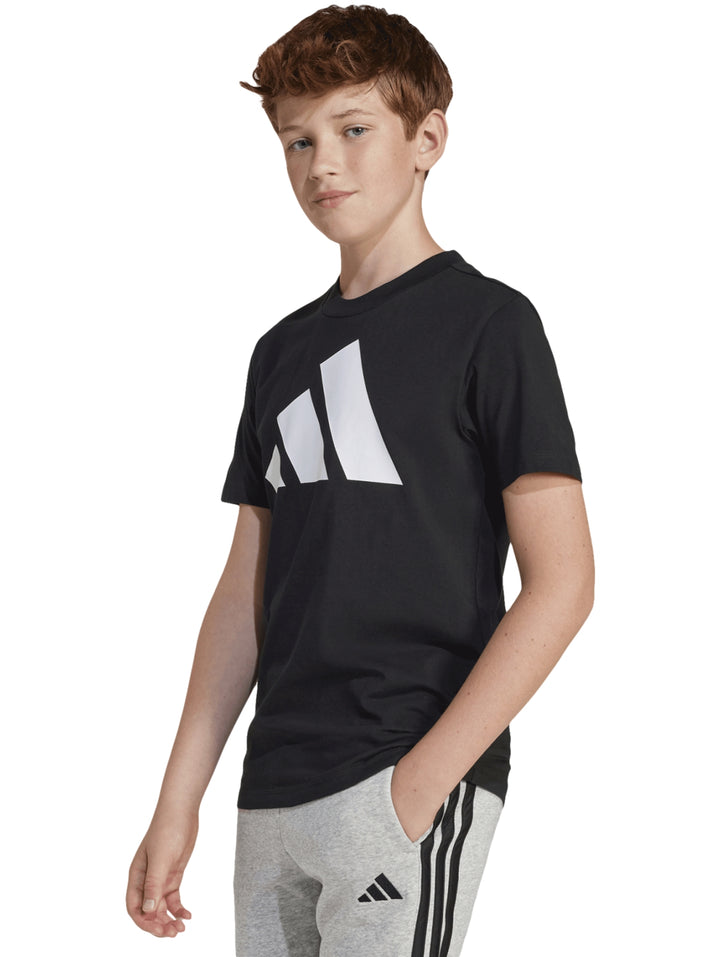 Playera Adidas Essentials Blanco y Negro para Niño