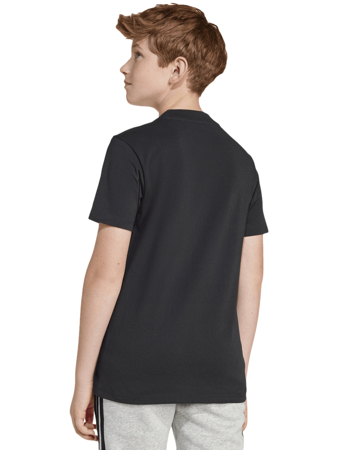 Playera Adidas Essentials Blanco y Negro para Niño