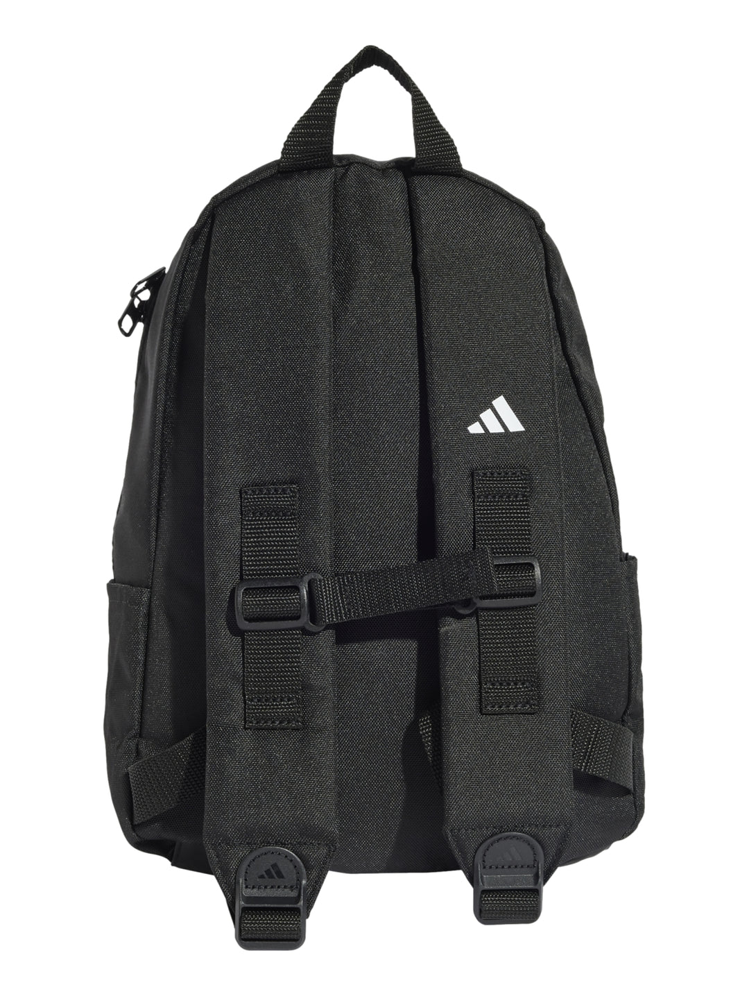 Mochila escolar Adidas de color negro con logotipo blanco en la parte frontal.