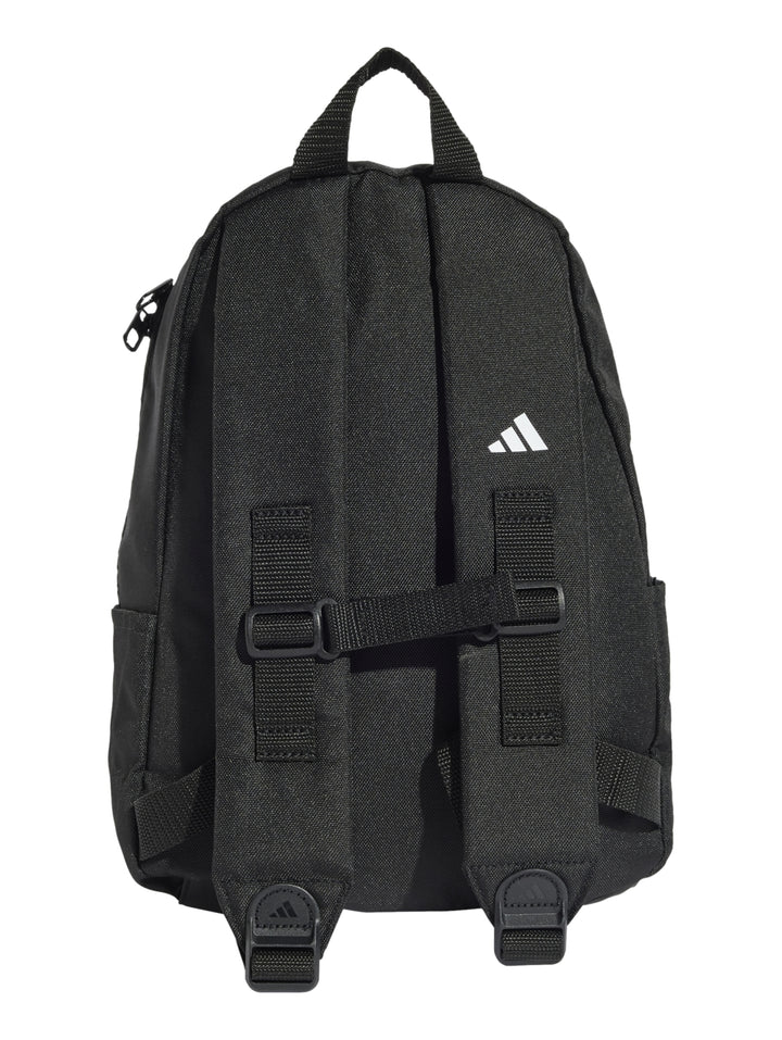 Mochila escolar Adidas de color negro con logotipo blanco en la parte frontal.