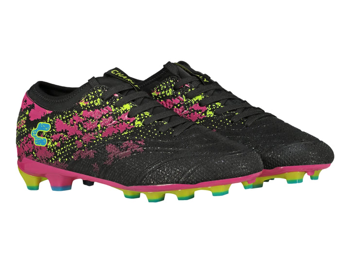 Tenis de Fútbol Charly FG Negro y Fucsia para Hombre