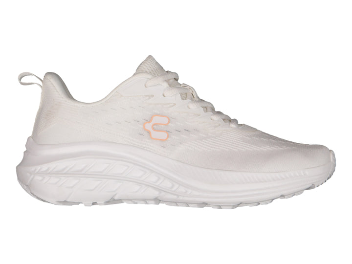 Tenis deportivos Charly color blanco con suela amortiguada y tejido transpirable.