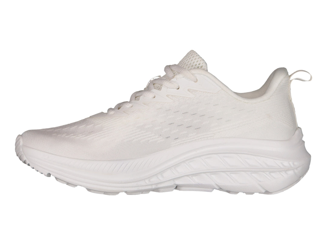 Tenis deportivos Charly color blanco con suela amortiguada y tejido transpirable.