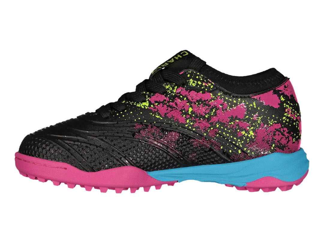 Tenis de Fútbol Charly TF Negro y Fucsia para Niño