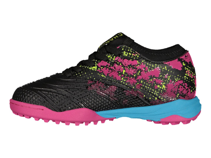 Tenis de Fútbol Charly TF Negro y Fucsia para Niño