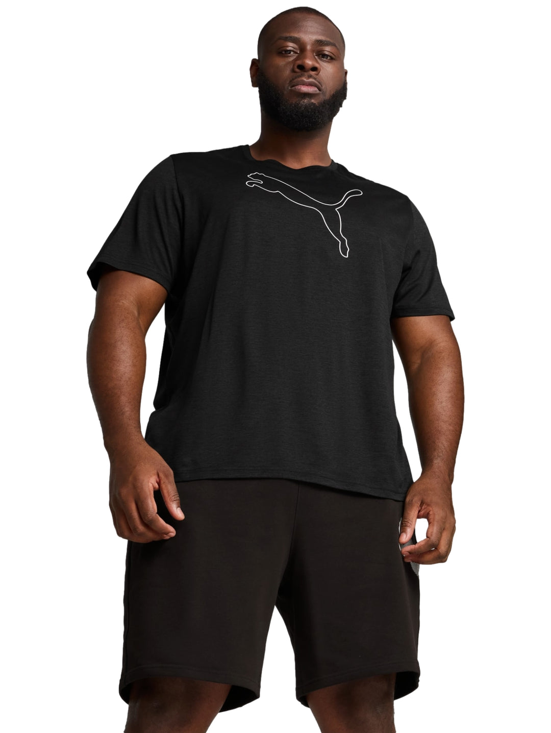 Playera Puma Essential Heather Cat Negro para Hombre