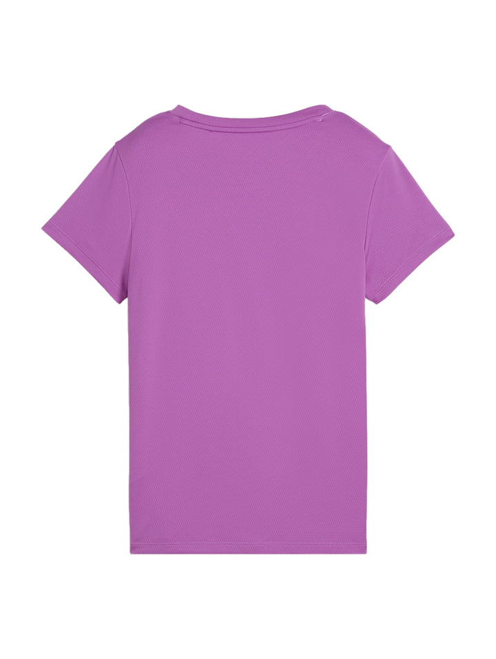 Camiseta deportiva PUMA color morado con la palabra TRAIN y logo en el pecho.