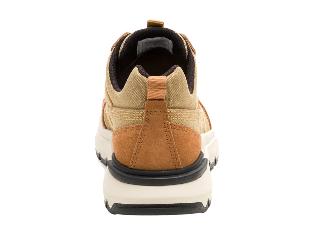 Tenis Caterpillar modelo Curry Colorado en color mostaza con suela blanca y detalles en negro.