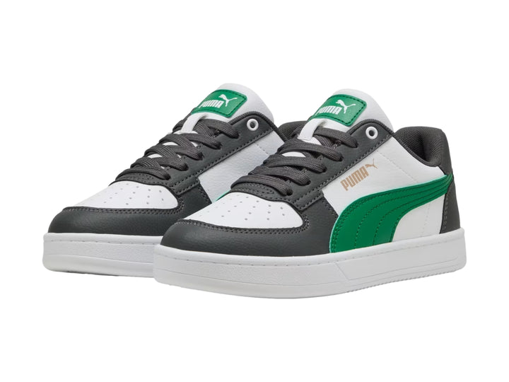 Tenis PUMA Caven 2.0 Gris y Verde para Niño
