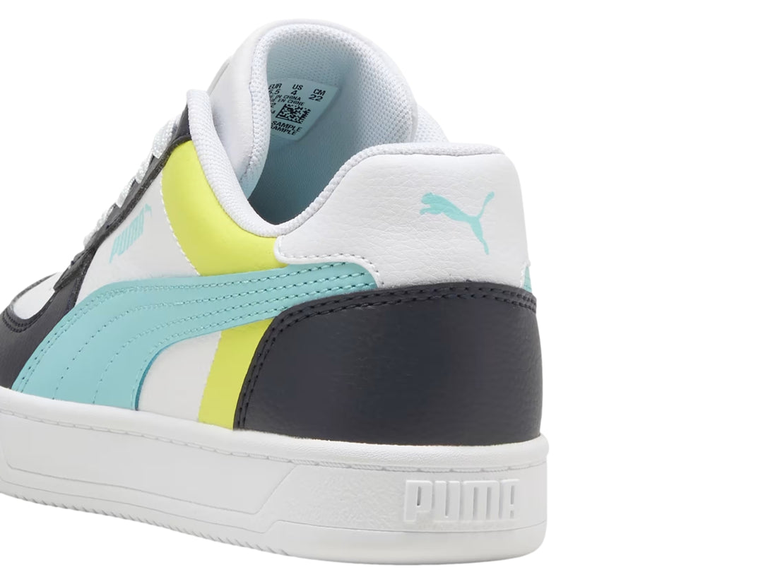 Tenis PUMA Caven 2.0 Block Blanco y Azul para Niño
