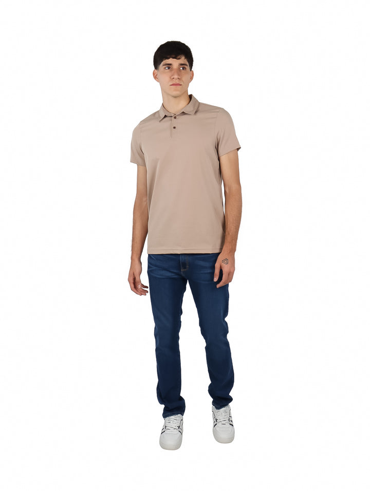 Playera Polo G.American Color Khaki para Hombre