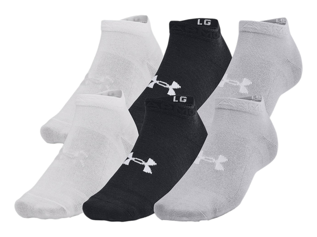 Calcetines Under Armour UA Essential Negro/Gris Unisex Pack 6
